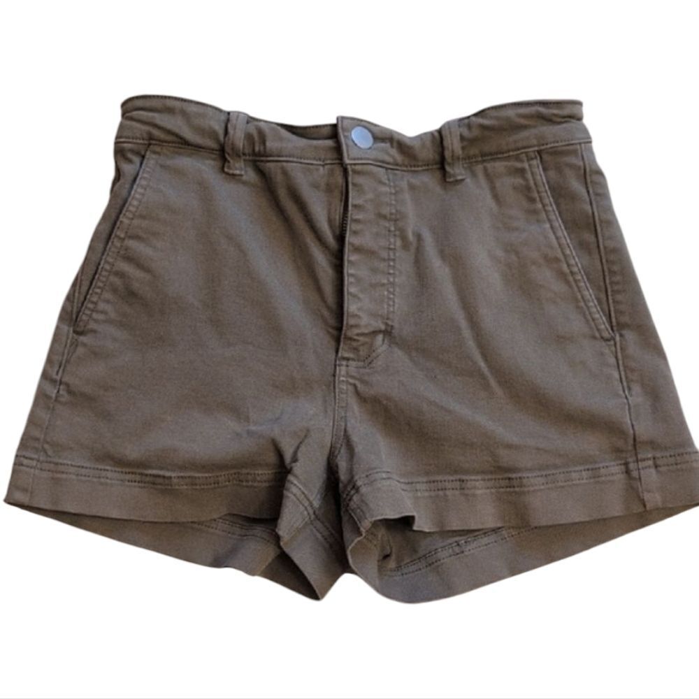 Everlane Olive Green Shorts Khaki Cotton Elastane Blend Size 4
